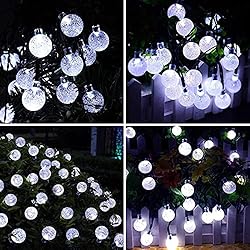 SANJICHA White 2-Pack 46FT 160 LED Crystal Globe