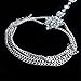 Holylove Colorful Crystal Unique 2016 Statement Body Jewelry Necklace- with Color Box (Silver)