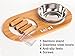 LePet Raised Dog Bowls Cat Food Stand with 2 Stainless Steel Bowls, Elevated Small Dog Bowls with Bamboo Stand