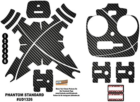 Ultradecal Carbon Fiber DJI Phantom 3 Standard Vinyl Skin Wrap Decal Sticker Radio Battery Tablet Holder Quadcopter
