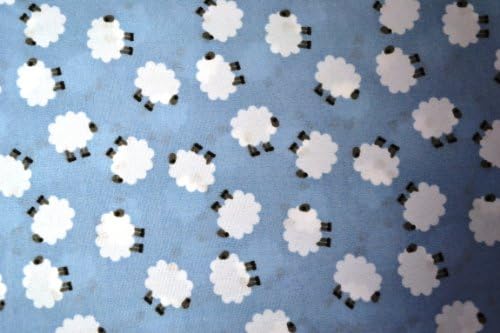 Sweet Dream Collection TWIN Blue with White Sheep Sheet Set