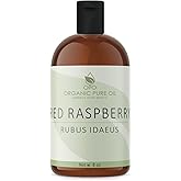 Red Raspberry Seed Oil - Pure, Cold Pressed Red Raspberry Oil Extra Virgin Unrefined 8 OZ for Face Hair Skin Body Lips By Organic Pure Oil