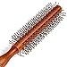 Nylon Bristle Round Styling Hair Brush - 1.5 Inch Diameter - Quiff Roll Circle Hairbrush with Natural Wooden Handle for Men and Women - Blow Dry, Style, and Curl Hair