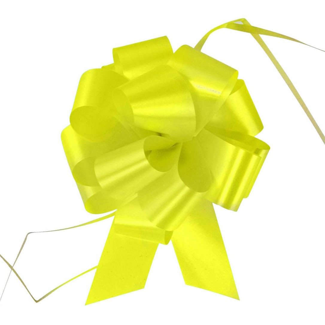 Wedding Florist Pullbows Pull Bow Pew Car Ribbon 18mm 30mm 50mm Size - Yellow[30mm,20 Bows]