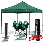 Abccanopy Kingkong-series 10 X 10-feet Commercial Instant Canopy Kit Ez Pop up Canopy ,Bonus Roller Bag，Forest Green