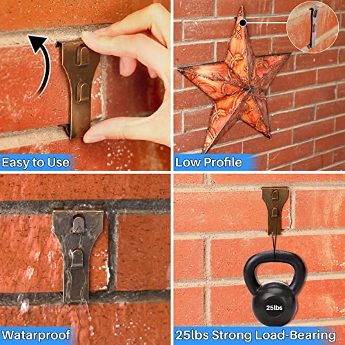 Clips for Brick, 9 Pack Brick Wall Picture Hangers fits Brick 21/4