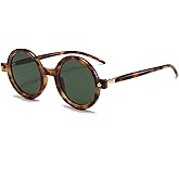 JOVAKIT Polarized Retro Round Sunglasses for Women Men Vintage Trendy Oversized Circle Sun Glasses UV400 Protection
