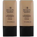 (TWO PACK) Revlon Photoready Skinlights Face Illuminator, 100 Bare Light, 1.0 fl. oz.