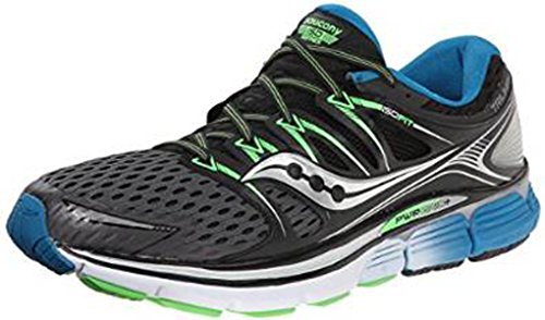 Saucony Men's Triumph ISO Running Shoe, Grey/Black/Slime,11 M US