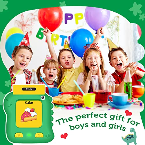 Toddler Toys for 2 3 4 5 Year Old Boys Girls, Richgv Pocket Speech Flash Cards Dinosaur Learning