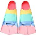 Foyinbet Kids Swim Fins,Short Kids Fins Youth Swimming Flippers for Lap Swimming Training for Children Girls Boys Beginners
