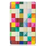 BeePole Samsung Galaxy Tab A 10.1 With S Pen(P585/P580) Case, Smart Tri-Fold PU Leather Protective Case Cover for Samsung Galaxy Tab A 10.1 With S Pen (SM-P585/SM-P580),with auto wake/sleep, Colorbox