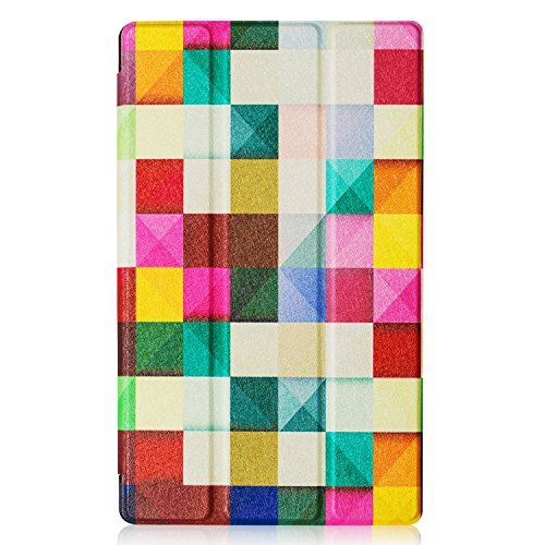 BeePole Samsung Galaxy Tab A 10.1 With S Pen(P585/P580) Case, Smart Tri-Fold PU Leather Protective Case Cover for Samsung Galaxy Tab A 10.1 With S Pen (SM-P585/SM-P580),with auto wake/sleep, Colorbox