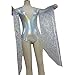 Pinda Boho Hippie Festival Rave Holographic Sequin Fringe Bodysuit Jumpsuit