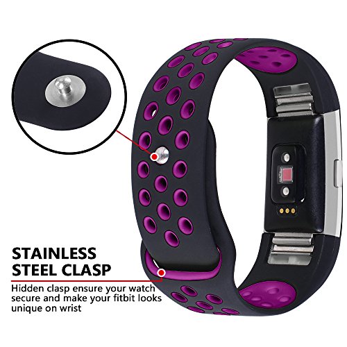 image for iGK Silicone Replacement Bands Compatible for Fitbit Charge 2, Adjusta