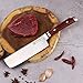KEEMAKE Nakiri Knife Japanese Vegetable Knife 7 Inch, Sharp German High Carbon Stainless Steel Asian Kitchen Knife, Usuba Knife with Red Pakkawood Handle