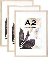 Scholar Tree Natural Wooden Picture Frame Set of 3 A2 with Mat for A3