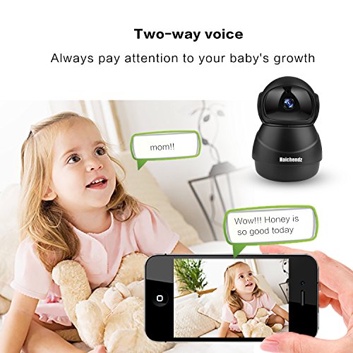 Haichendz (Pro) Home Wireless IP Camera 1080P HD WiFi Indoor Security Surveillance System Pan/Tilt Two-Way Audio & Night Vision for Baby/Elder/Pet/Nanny Monitor … (Black) - Thumbnail 6