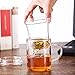 Zen Room Borosilicate Glass Tea Cup with Infuser and Lid/Portable Glass Tea Pot and Tea Maker/Heat Resistant and Dishwasher Safe (16oz Single Glass Cylinder Shape)