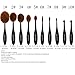 Hot Sale Professional 10-Piece Soft Oval Makeup Brush Set with Waterproof Make-up Brushes Bags Holder for Travel Girls Women