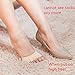 Roniky Womens No Show Socks Five Toe Heelless Half Boat Socks Two Pairs (Nude)