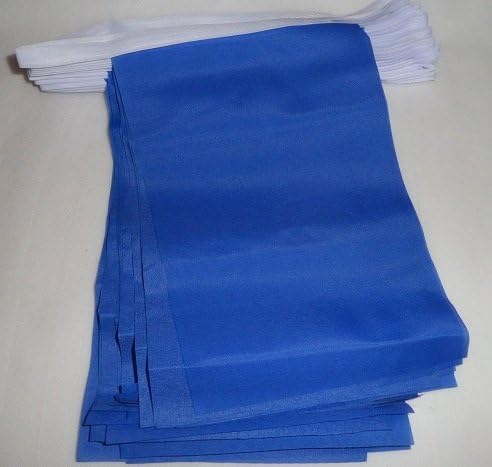 AZ FLAG, Plain Blue Bunting Flag, 40 Ft Garland with 20 Blue Solid color Flags 18'' x 12'', 100% Polyester String Pennant