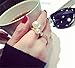 P.phoebus Yellow Gold White Pearl Vintage Jewelry Rhinestone Open Adjustable Knuckle Finger Rings 925 Sterling Silver Plated For Women Men (rings)