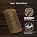Xpreen Wood Comb, Double Different Densities Brush, Anti-static Handmade Green Sandal Wood Beard Hair Mustache Comb