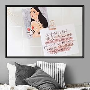 signwin Framed Canvas Wall Art Pressed Quotes 3D...