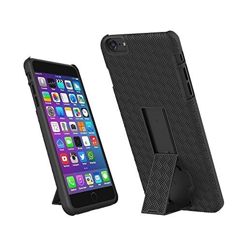 iPhone 6s Plus Case, 6 Plus Case, HLCT Slim Shell Complete Protective Como Set with Built-In Stand Kickstand - Thumbnail 5