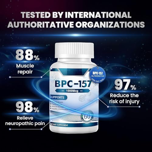 𝗕𝗣𝗖 𝟭𝟱𝟳 Peptide Capsules, 𝗕𝗣𝗖 - 𝟭𝟱𝟳 Pro 1000mcg, New Protective Compound 𝟭𝟱𝟳 Non-Gmo, Gluten Free Supplement for Faster Recovery, 60 Capsules (BPC-157)