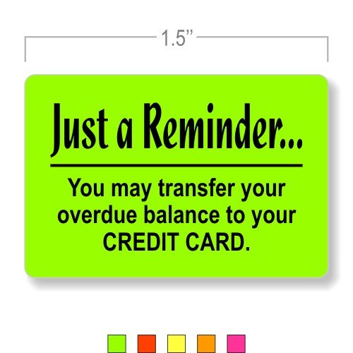 Payment Due Stickers / Just a Reminder Printer Labels