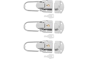 Ipetboom 3pcs Heavy Duty Metal Suitcase Lock Hasp with Keys, Flight Case Latch Replacement for Luggage,