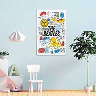 XYDQ Poster décoratif sur toile avec paroles de la chanson des Beatles 40 x 60 cm - Les Beatles, Paul McCartney, John Lennon, RIngo Starr, George Harrison XYDQ Poster décoratif sur toile avec paroles de la chanson des Beatles 40 x 60 cm – Image 4