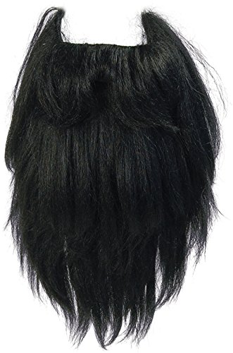 Fancy Party Costume Fake Facial Hair Fairytale Pirate Giant Sized Beard Black