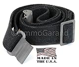 AmmoGarand M1 Garand Web Sling USGI Pattern Black Cotton Web Two Point Made in USA