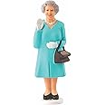Kikkerland Solar Powered Waving Queen Figurine: Fun Decor for Home & Kitchen, Office Desk, Garden, Car – Great Novelty Toy Statue, Display Shelf Collectible, Holiday & Birthday Gift