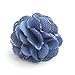 Smart Man Men's Lapel Flower Handmade Camellia Boutonniere Pin for Suit - Blue
