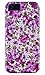 DandyCase 2in1 Hybrid High Impact Hard Lavender Garden Floral Pattern + Purple Silicone Case Cover For Apple iPhone 5S & iPhone 5 (not 5C) + DandyCase Screen Cleaner
