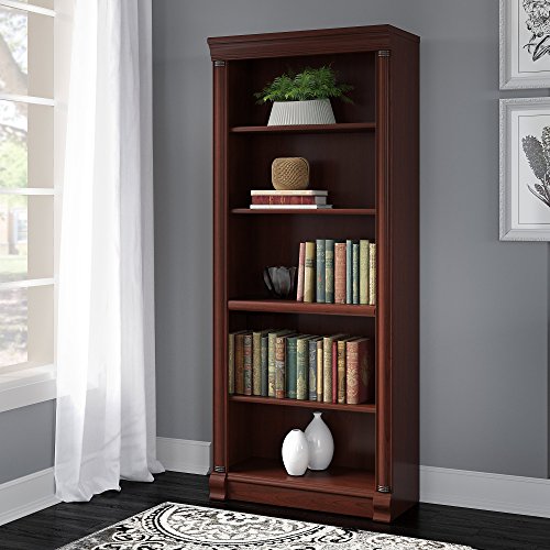 Bush Furniture Birmingham 5 Shelf Bookcase in Harvest Cherry Pricepulse