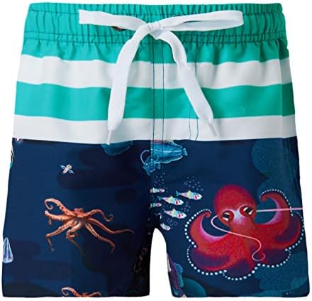 ALOOCA Kid Boys Swim Trunks 3D Quick Dry Summer Beach Shorts Casual Outdoor Surf Board Pants with Mesh Lining 4-12T