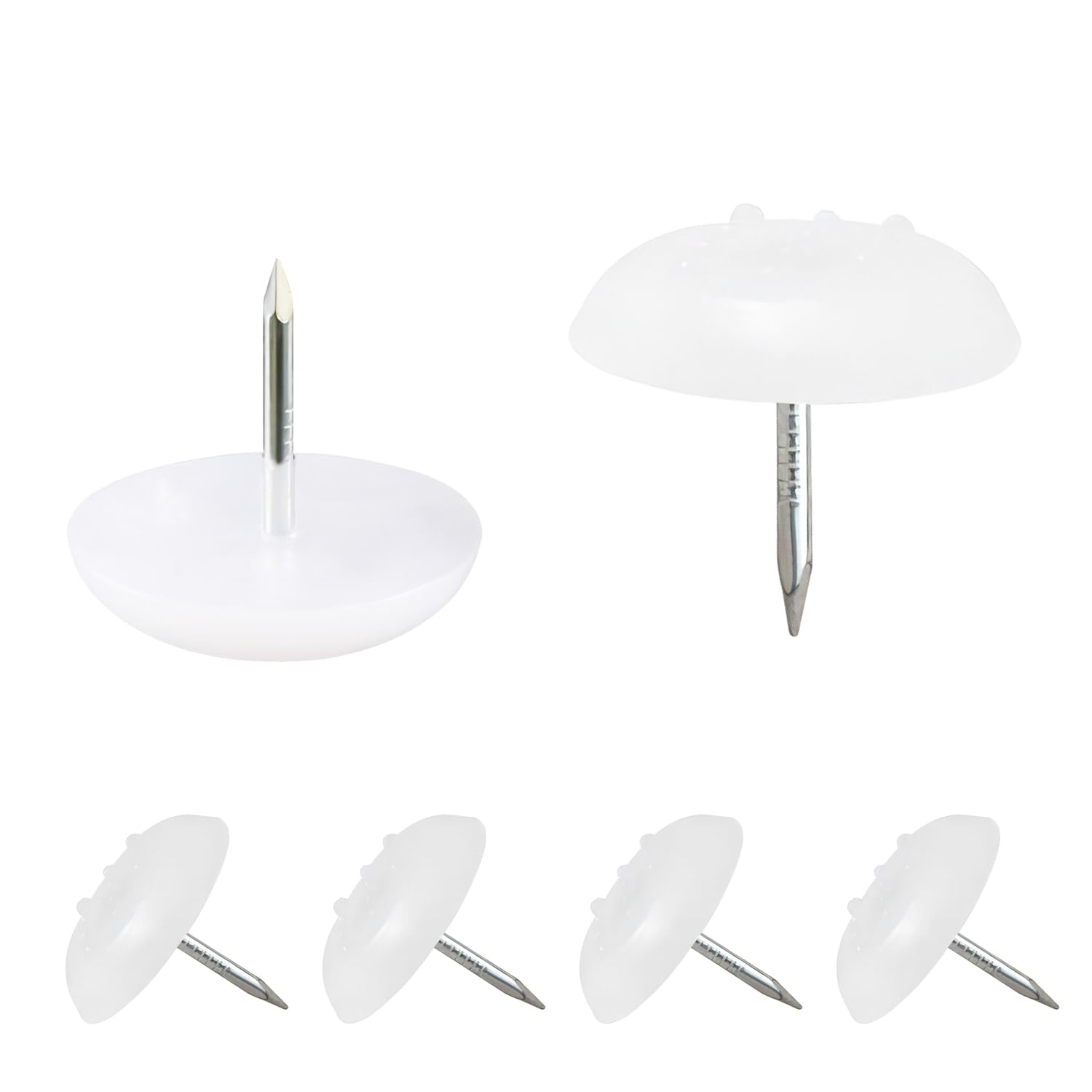 Qrity 16 PCS Nylon Furniture Feet, Furniture Pads Nails, Nylon Chair Leg Floor Protectors, 18mm Diameter Furniture Glide Nails for Furniture Feet