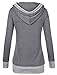 Women Hoodie,Timeson Womens Long Sleeve Shawl Collar Sport 2-in-1 Knitted Panel Hooded Casual (Large, Dark Grey)