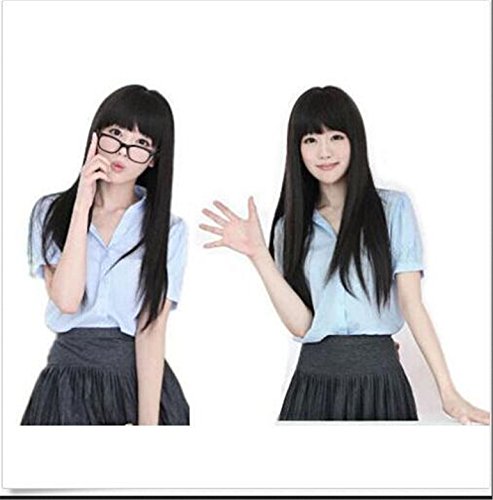 Cool2day New Black Fashion Style Long Straight Women's Girl Full Wigs Cosplay/Party Hair Synthetic fibre hair wigs