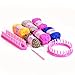 Lumiparty Fun DIY Craft Kit 2-In-1 Quick Knit Loom Rainbow Knitting Wool Easy to Make Handcraft, Teaches Beneficial Skills and Creativity Arts and Crafts for Girls Kids Adults