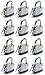 Elitexion Heavy Duty Laminated Steel Padlock, Commercial Grade Keyed Alike 1-1/2 Inch (Pack of 12)
