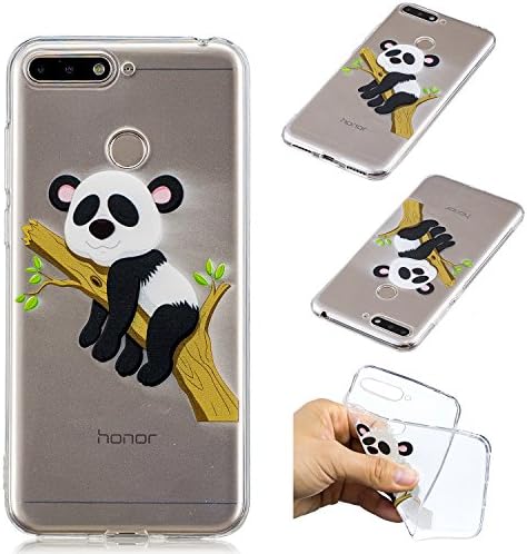 Creative Case for Huawei Honor 7A/Y6 2018,Transparent Soft Clear TPU Cover for Huawei Honor 7A/Y6 2018,Leecase Tree Panda Cute Pattern Flexible Protective Case Cover for Huawei Honor 7A/Y6 2018