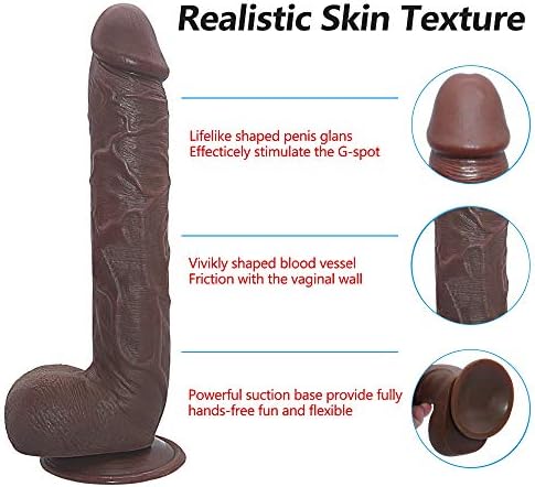 TTQQJJ Big 11.02 Inch Toy with Suction Cup for Women - Brown - Gaozhonggaoer2.1