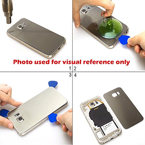 OmniRepairs-Rear Facing Glass Camera Lens Frame Assembly Replacement For Samsung Galaxy Note 5 SM-N920 with Pre-installed Adhesive and Repair Toolkit (Gold)