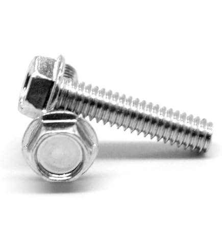 10-32x1 1/4\", FT  INDENT HWH SLOT MACHINE SCREW SLOTTED INDENT HEX Washer Head Stainless A2 18 8 113088